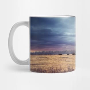 Buffalo herd on grasslands Mug